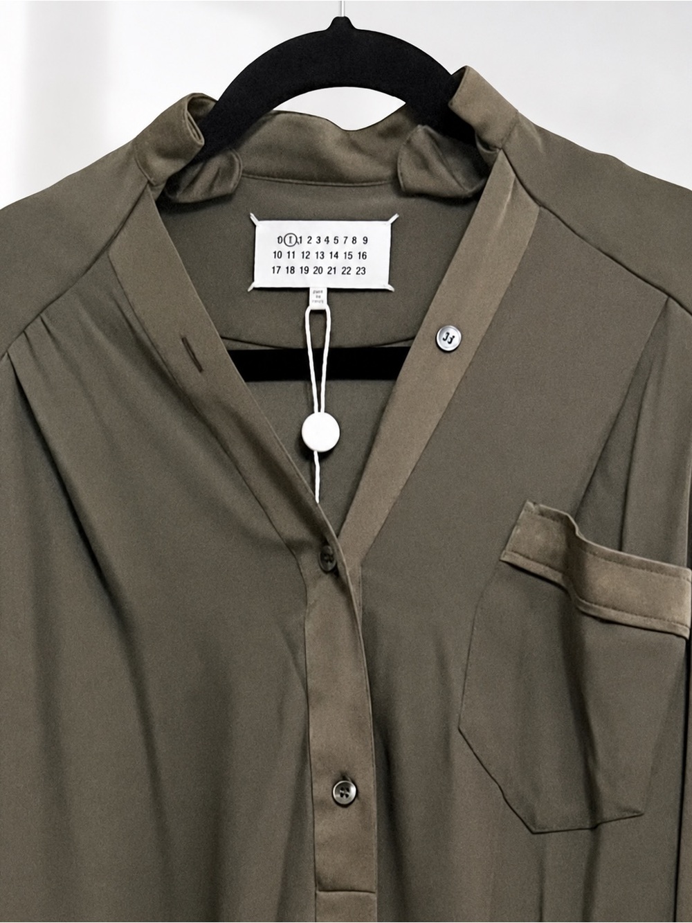 Maison Martin Margiela Line 1 Silk Blend Deconstructed Shirt Dress IT 44 (8) - Picture 4 of 13